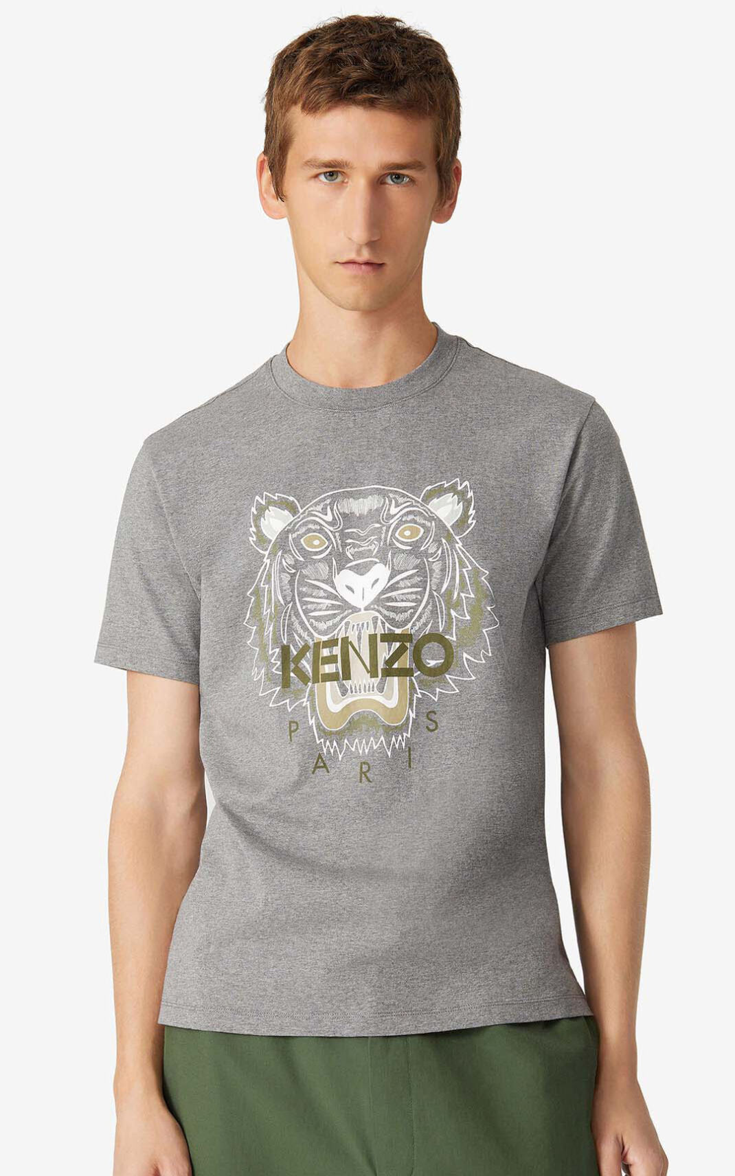 Camisetas Kenzo Tiger Hombre Gris - SKU.7405382